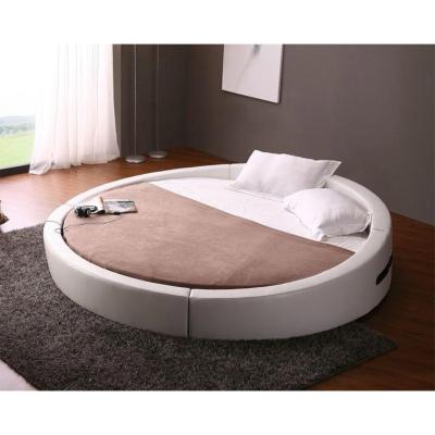 China - High quality hot sale bedroom furniture multifunctional single soft round bed for sale