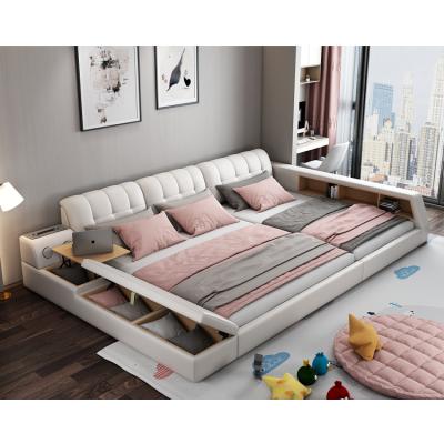 China Wholesale Hot Selling Home Furniture Fabric Adjustable Multifunctional Intelligent Bed Platform Double Bed (Other) for sale