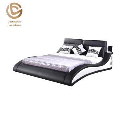 China Modern Designs Adjustable High Quality Master Bedroom Furniture Smart Luxurious Massage King Size Beds (Other) Leather Bed for sale