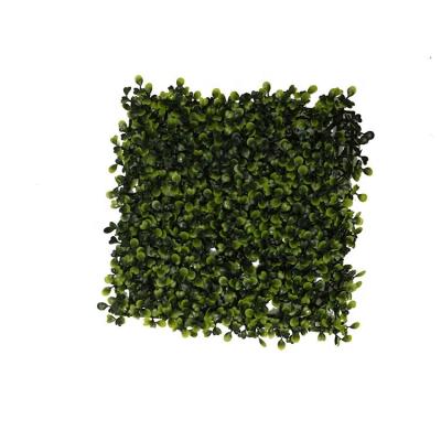 China Factory Wholesale Price 25cm Wall Foliage Hedge Boxwood Artificial Grass Mat Greenery Panel Fence For Durable Decorative for sale