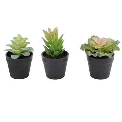 China Wholesale Durable Mini Table Plastic Succulent Artificial Mini Succulent Plants For Indoor Outdoor Decoration In Plastic Pot for sale