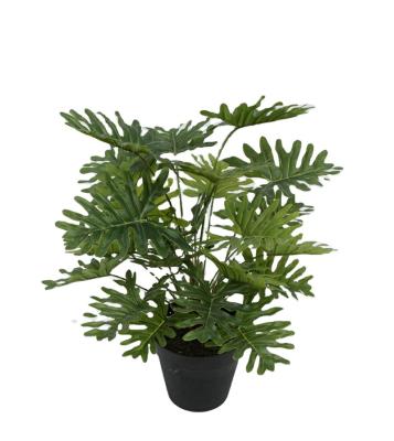 China Minimalist 40Cm Real Touch Artificial Plant Artificial Philodendron Tree For Home Decoration for sale