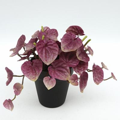 China Indoors Minimalist PVC Environmentally Friendly Artificial Artificial Potted Small Plants for sale