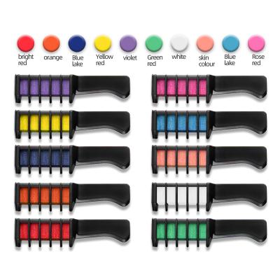 China Easy To Color New 10 PC Washable Hair Chalk Comb Temporary Luminous Hair Color Dye For Girls Kids Party Cosplay DIY Children's Day for sale