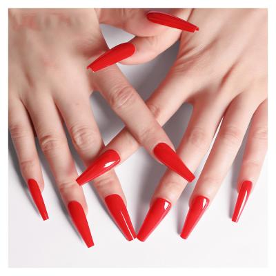 China 2021 Nail Wear 24pcs/set High Quality Movie Star Wholesale Easy Coffin Long Artificial Ballerina Press On Nails for sale