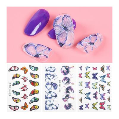 China 3d Nail Art DIY Decoration Butterfly Nail Decals For Nail Art Supplies Nail Stickers Water Transfer For Party Or Salon for sale