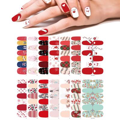 China New 14 Full Sets Real Nude Nail Polish Sticker 100% Foil + Bruise 2021 Nail Stickers Set For Christmas And Halloween for sale