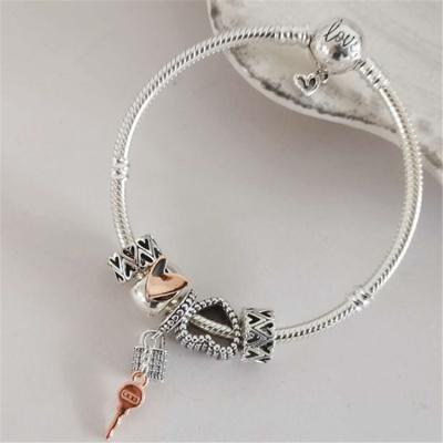 China BOHEMIA S925 Sterling Silver Bracelet Fashion Simple Bracelet Set New Year Gift for sale