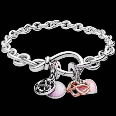 China Wholesale S925 CLASSIC Silver Bangle Charm Bracelet Sets for sale