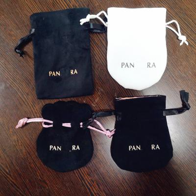 China Wholesale Gift Bracelet Cloth Bag Fit For Pandora Charm White Pouch Bag for sale