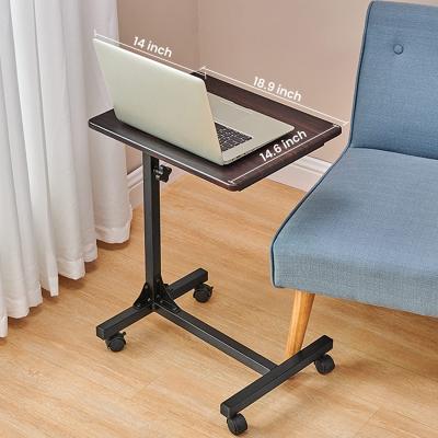 China Adjustable (Other) Over Bed Moving Side Table 3 Adjustment Levels With Lockable Wheels Side Rolling Portable Tables for sale