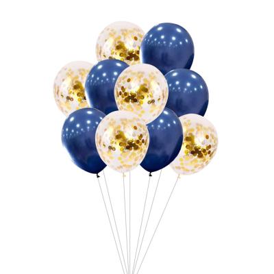 China 10pcs Latex Balloons Mixed 12inch Confetti Chrome Gold Navy Balloons Bachelorette Party Birthday Baby Shower Balloon for sale