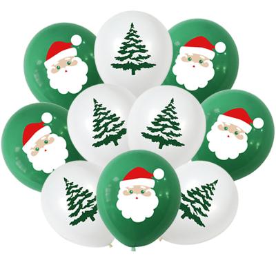 China 10pcs Santa Claus Xmas Tree Latex Balloon Confetti Air Ballons Merry Christmas Party Baloons Kids Birthday Party Supplie for sale