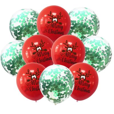 China 10pcs Santa Claus Xmas Tree Latex Balloon Confetti Air Ballons Merry Christmas Party Baloons Kids Birthday Party Supplie for sale