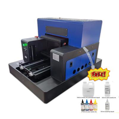 China Blue Automatic Hotels L1800 A3 DTG TshirtFlatbed Printer T-shirt Printing For Shoes Bag Canvas T-shirts for sale