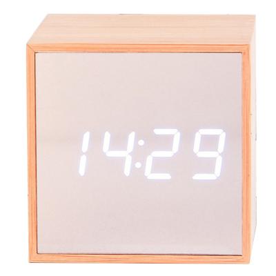 China Contemporary performance time counting up and counting-down, date week, humidity, voice control wooden or bamboo digital clock for sale