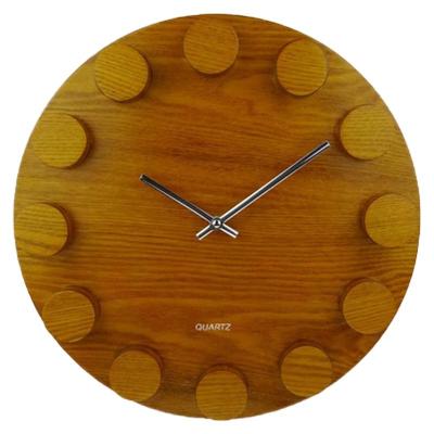 China Any Place Made-in-China Creative Wooden Wall Clock Rustic Silent Wooden Wall Clock for sale