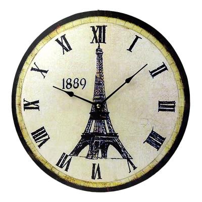 China Any Place Made-in-China Creative Wooden Wall Clock Rustic Silent Wooden Wall Clock for sale