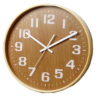 China Any Place Made-in-China CE FSC Proof Wooden Wall Clock Rustic Silent Wooden Wall Clock for sale