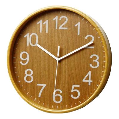 China Any Place Made-in-China Creative Wooden Wall Clock Rustic Silent Wooden Wall Clock for sale