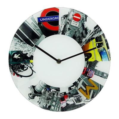 China Any Place Original Electronic Glass Wall Clock Digital Glass Wall Clock for sale