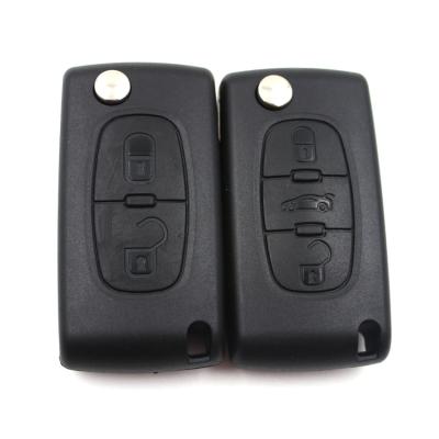 China Plastic+Metal 2 Buttons 433Mhz 46 Chip For Peugeot 0536 DEMAND Smart Led Car Key Control The Remote Car Key for sale