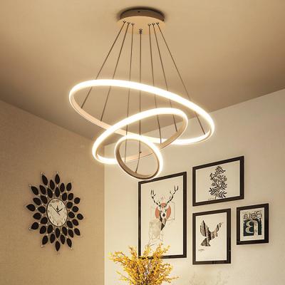 China Popular Desk Pendant LED Lighting Circular LED Lamp For Living Room Led Circular Table Light for sale