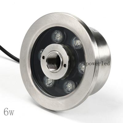 China Stainless Steel 6W 9W 12W Underwater Wire 1 Inch Round Ring Light Fountain Decoration Underwater Fountain for sale