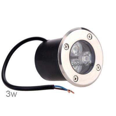 China IP67 Outdoor Waterproof Garden Cast Aluminum Housing 3W Recessed Inground Uplight For Garden for sale