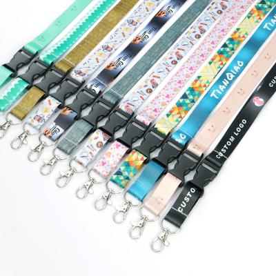 China Polyester Lanyard Logo Printed Cartoon Polyester Factory Wholesale OEM Sublimation Lanyard for sale