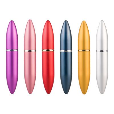 China Popular Colorful Personal Care Cosmetic Portable Bullet Top Personalized 6ml Travel Filled Spray Liquid Perfume Bottle for sale