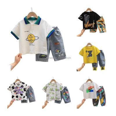 China Wholesale High Quality Cartoon Children's Others Cotton Short Sleeve T-Shirt And Shorts Set for sale