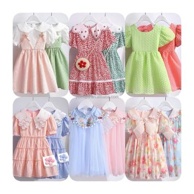 China Comfortable Anti-wrinkle Girls Clothes Dresses Hot Selling Kids Dress Children's Dress Prints Summer Kids Clothing for sale