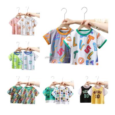 China Fashion Anti-shrinkage Printing Comfortable 100% Cotton T-shirt Summer Boys Kids Clothes for sale