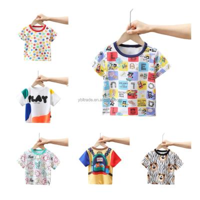 China Kids T-shirt Cotton Kids Boys Shirts Summer Anti-Shrink Cartoon Clothes Baby Boy T-shirt for sale