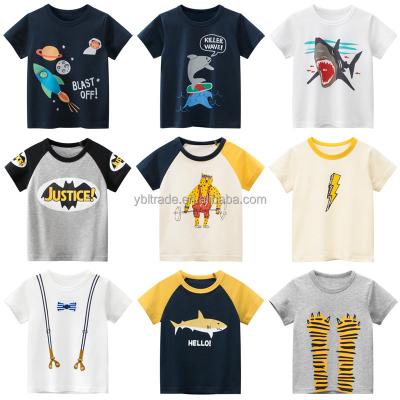 China Cartoon Anti-Shrinkage Children's Boys Cotton Short Sleeve T-shirt Factory Wholesale Price for sale