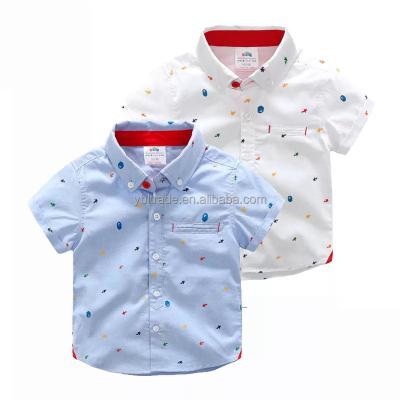 China Summer Casual Children's Boys Short Sleeve Shirt Cotton Baby Shirt T-Shirt Anti-Shrink for sale