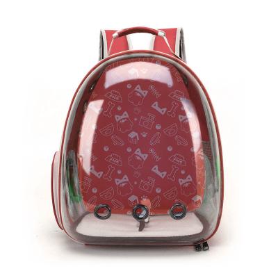 China Transparent Viable Breathable Pet Backpack , Multicolor Optional Pet Backpack for sale