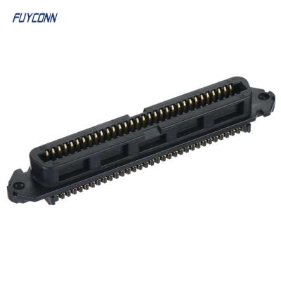 China Telecom IDC Centronic Connector, 32 Pairs 64pin IDC Receptacle Champion Female Docking Connector With Right Angle Plastic Cover for sale