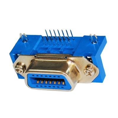 China PCB Centronic Champion PCB Connector, 14pin 24pin 36pin 50pin 64pin PCB Female Right Angle Centronics Connector with Board Lock for sale