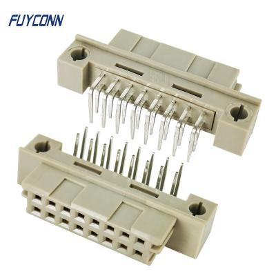 China PBT & Gray 2.54mm PCB 16pin Rows Terminal R/A DIN 41612 Female Connector 2, Right Angle PCB 2Rows 2*8pin 16pin Eurocard Connector for sale