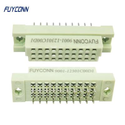 China PCB Three Rows 30pin Din 41612 Female Connector , Straight Easy Type Terminals 3*10P 30P PCB DIN41612 Eurocard Connector for sale