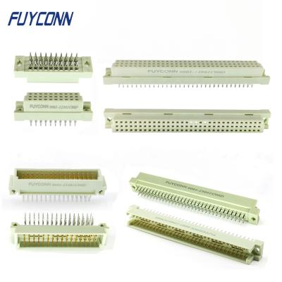 China PCB male Eurocard female connector, 3*10pin 3*16pin 3*32pin 3row DIN41612 connector with 5 10 15 16 32 48 64 96 pin 41612 connector for sale