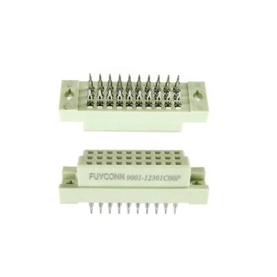 China PCB 3 rows 3*10pin 20pin 30pin DIN41612 connector, euro press pin female connector with 5 10 solderless 15 pin european connector for sale