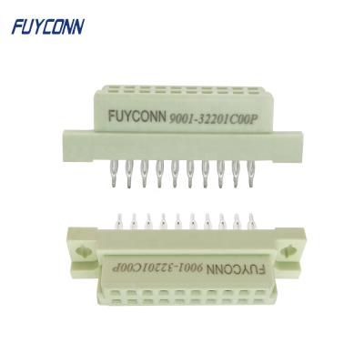 China Gray & PBT 2 rows 2* 10 press pin 20pin DIN41612 connector, European 41612 20 pin female connector with euro solderless pin connector for sale