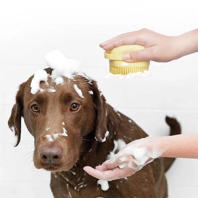 China Stocked Bathroom Puppy Dog Cat Bath Massage Brush Soft Safety Silicone Pet Accessories Great For Dogs Cats Tools Mascotas Products for sale