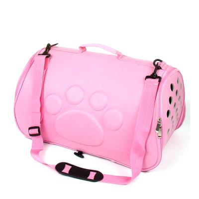 China Shoulder Dog Carrier Bags EVA Pure Color Pet Carrier Bag Cat Foldable Dog Travel Breathable Portable Outdoor Puppy Bag for sale