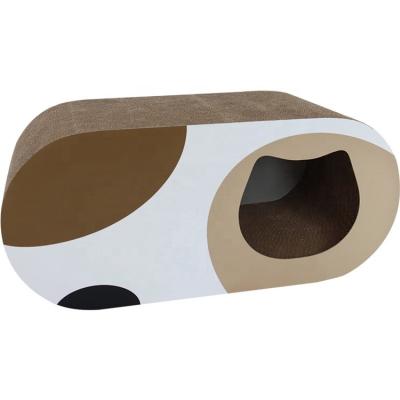 China Wholesale Custom Made Breathable Two in One Interactive Pet Cat Toy Corrugated Cat Scratch House for sale