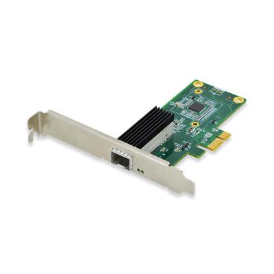 China Desktop 1000 pcie base network card Intel I210 single optical NIC network adapter port cards for 1SFP server for sale