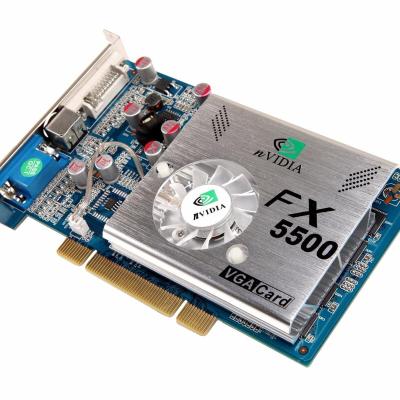 China FX5500 256M AGP Workstation Video Card W/ TV , DVI DDRAM Graphics Card for sale